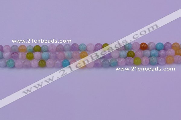 CMQ341 15.5 inches 6mm round mixed quartz gemstone beads