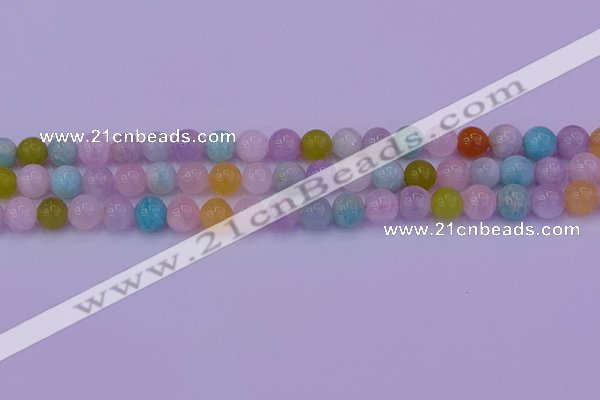 CMQ342 15.5 inches 8mm round mixed quartz gemstone beads