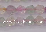 CMQ367 15.5 inches 8mm faceted nuggets mixed quartz beads