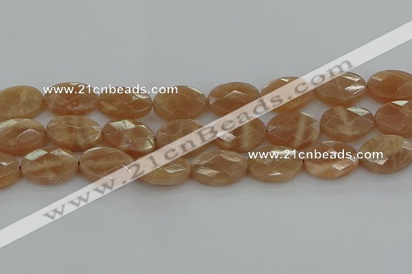 CMS1108 15.5 inches 15*20mm faceted oval moonstone gemstone beads