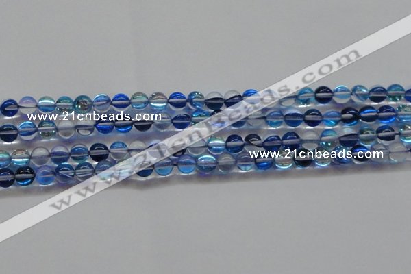 CMS1582 15.5 inches 8mm round synthetic moonstone beads wholesale
