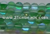 CMS1606 15.5 inches 6mm round matte synthetic moonstone beads