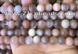 CMS1687 15.5 inches 10mm round rainbow moonstone beads wholesale