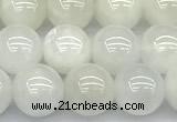 CMS2095 15 inches 6mm round white moonstone beads