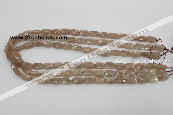 CMS40 15.5 inches 8*12mm faceted rectangle moonstone gemstone beads