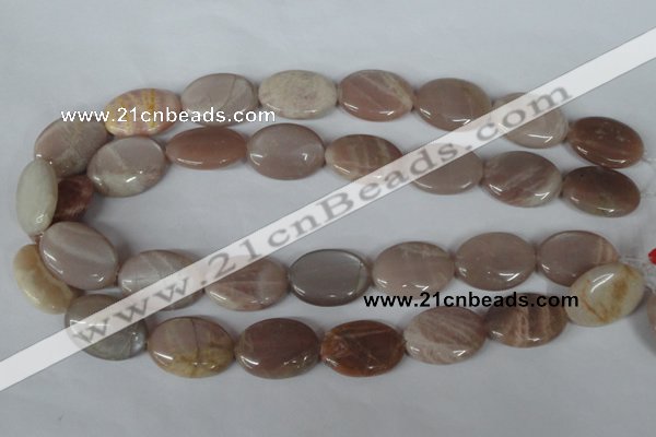 CMS540 15.5 inches 18*25mm oval moonstone beads wholesale