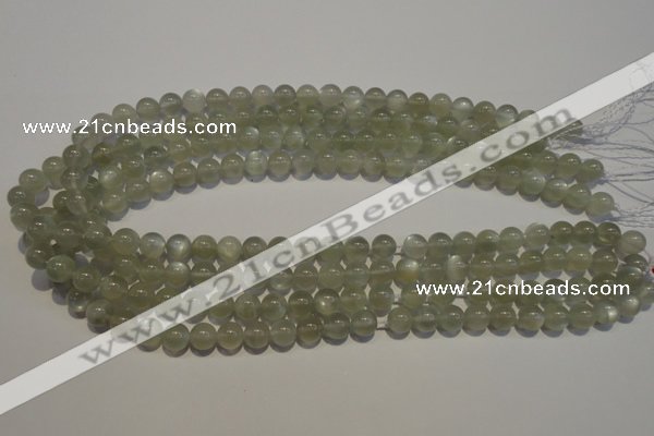 CMS652 15.5 inches 8mm round grey moonstone beads wholesale