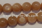 CMS704 15.5 inches 12mm round peach moonstone beads wholesale