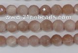 CMS764 15.5 inches 8mm faceted round natural moonstone beads