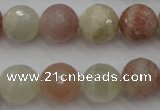 CMS882 15.5 inches 14mm faceted round moonstone gemstone beads