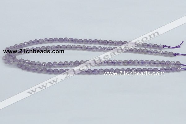 CNA110 15.5 inches 6mm faceted round natural amethyst beads