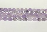 CNA1124 15.5 inches 12mm flat round natural lavender amethyst beads