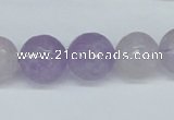 CNA113 15.5 inches 14mm faceted round natural amethyst beads