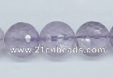 CNA114 15.5 inches 16mm faceted round natural amethyst beads