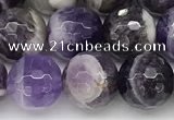 CNA1163 15.5 inches 10mm faceted round natural dogtooth amethyst beads