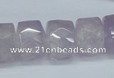 CNA117 15.5 inches 14*18mm faceted column natural amethyst beads