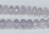CNA118 15.5 inches 6*10mm faceted rondelle natural amethyst beads