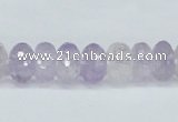 CNA119 15.5 inches 7*12mm faceted rondelle natural amethyst beads