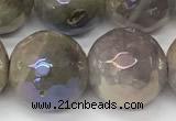 CNA1238 15 inches 12mm faceted round AB-color lavender amethyst beads