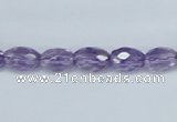 CNA124 15.5 inches 7*10mm faceted rice natural amethyst beads