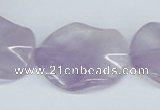 CNA133 15.5 inches 28*32mm lotusleaf shape natural amethyst beads
