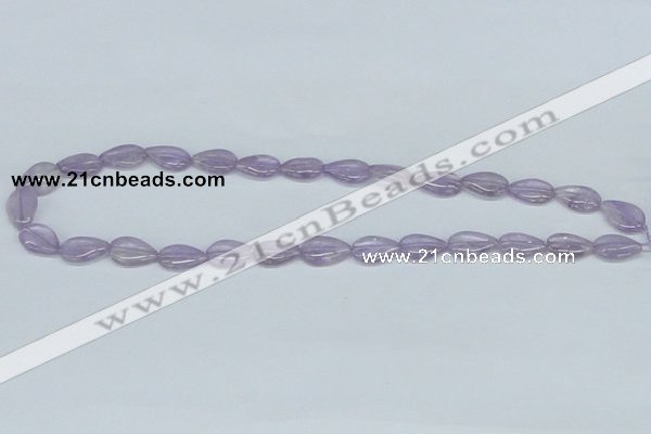 CNA148 15.5 inches 10*14mm flat teardrop natural amethyst beads