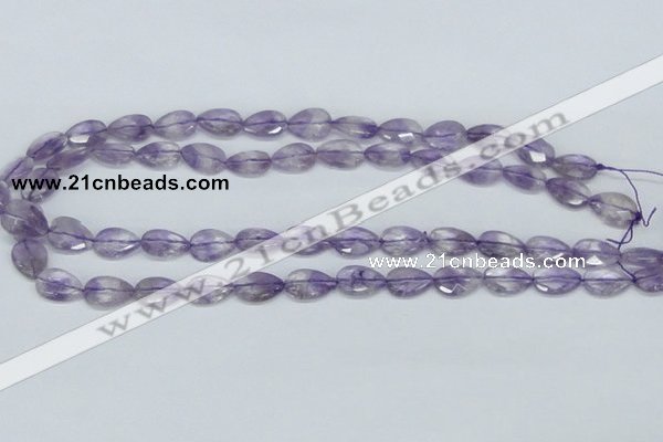 CNA155 15.5 inches 10*14mm faceted teardrop natural amethyst beads