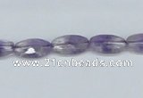 CNA158 15.5 inches 8*14mm faceted oval natural amethyst beads