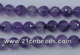 CNA252 15.5 inches 8mm faceted round natural amethyst beads