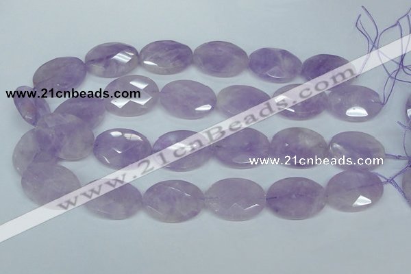 CNA459 15.5 inches 22*30mm faceted oval natural lavender amethyst beads