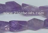CNA467 15.5 inches 18*24mm faceted nugget natural lavender amethyst beads
