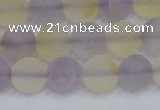 CNA742 15.5 inches 8mm round matte amethyst & citrine beads