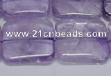CNA846 15.5 inches 25mm square natural light amethyst beads
