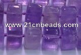 CNA902 15.5 inches 11*15*15mm faceted triangle natural amethyst beads