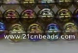 CNC263 15.5 inches 8mm round plated natural white crystal beads