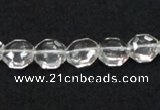 CNC40 10*10mm octagonal grade AB natural white crystal beads wholesale