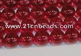 CNC410 15.5 inches 4mm round dyed natural white crystal beads