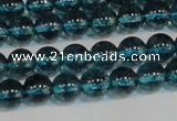 CNC421 15.5 inches 6mm round dyed natural white crystal beads
