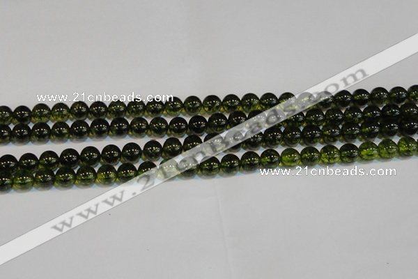 CNC431 15.5 inches 6mm round dyed natural white crystal beads