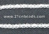 CNC50 15.5 inches 4mm faceted round grade A natural white crystal beads