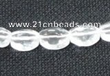 CNC62 15.5 inches 10*14mm faceted rice grade A natural white crystal beads