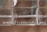 CNC812 15.5 inches 10*14mm faceted rectangle white crystal beads