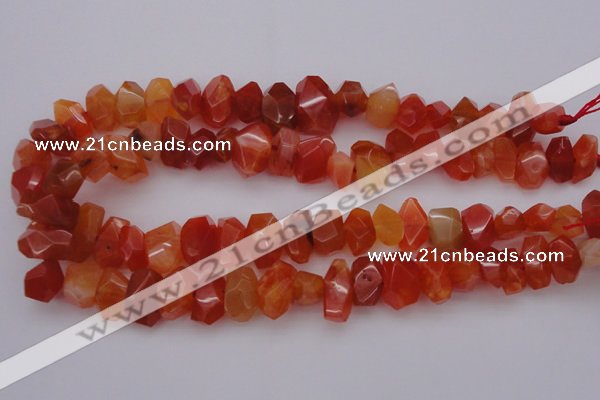 CNG1025 15.5 inches 10*14mm - 15*20mm faceted nuggets carnelian beads