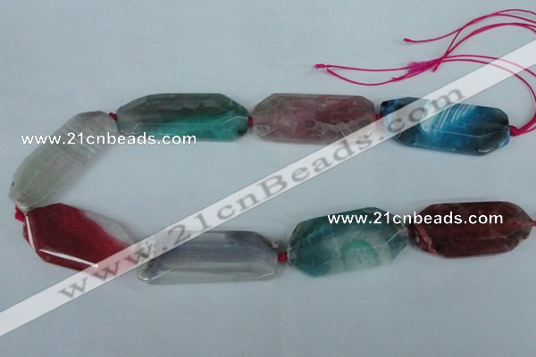 CNG1226 15.5 inches 20*35mm - 24*45mm freeform agate beads