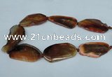 CNG1235 15.5 inches 25*40mm - 30*55mm freeform agate beads