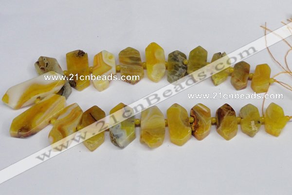 CNG1392 15.5 inches 15*25mm - 20*40mm wand agate gemstone beads