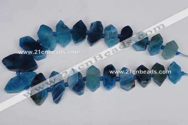 CNG1396 15.5 inches 15*25mm - 20*40mm wand agate gemstone beads