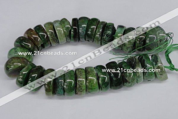CNG1461 15.5 inches 11*30mm - 13*30mm nuggets agate gemstone beads