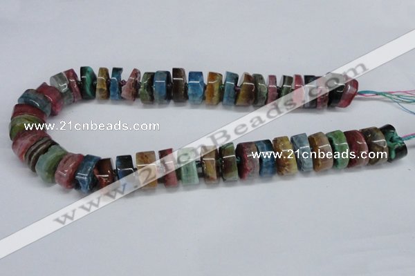 CNG1470 15.5 inches 8*18mm - 12*18mm nuggets agate gemstone beads