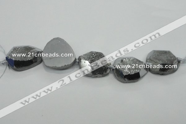 CNG1530 8 inches 22*30mm - 30*40mm freeform agate beads